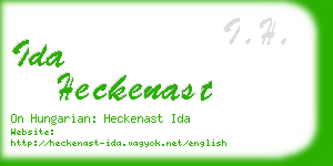 ida heckenast business card